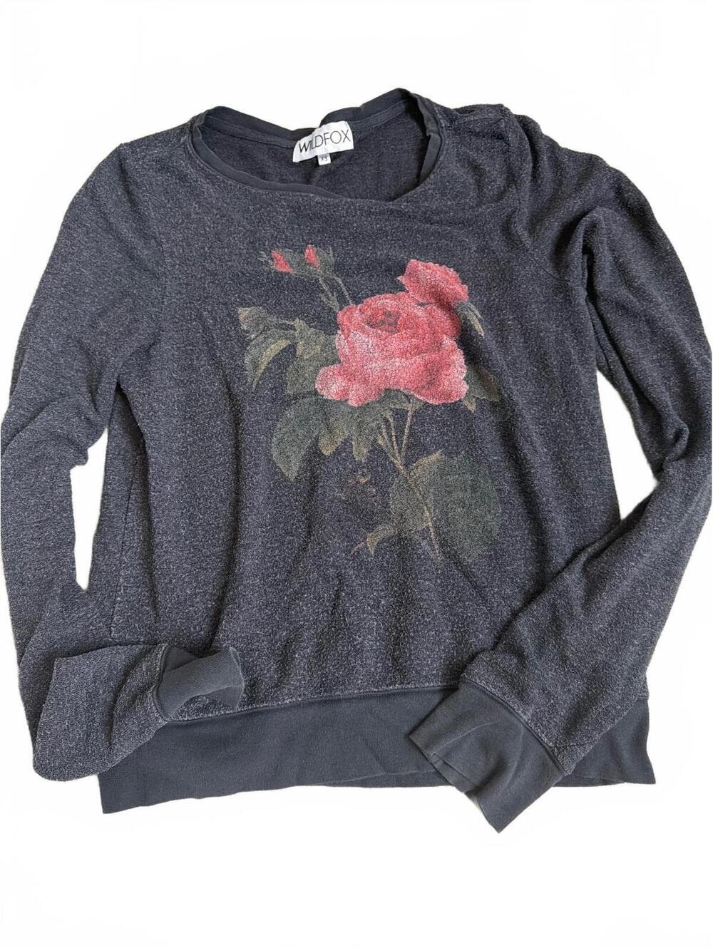 Wildfox long sleeve dark grey sweatshirt great condition